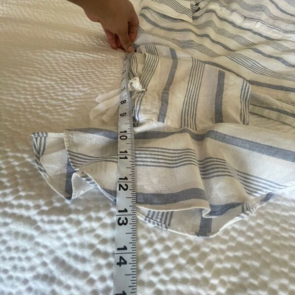 A Loves A Women's Button Down Blouse Striped Top Linen Shirt Size S - Picture 8 of 10